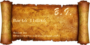 Bartó Ildikó névjegykártya